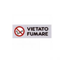 Segnale Etichetta Adesiva vinile cm 15x5 vietato fumare Divieto Porta Negozi Uffici