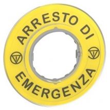 Etichetta Arresto Emergenza 3D ( Schneider cod. ZBY9620 )