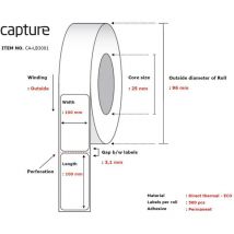 Capture Label 100x100, Core 25, CA-LB3001