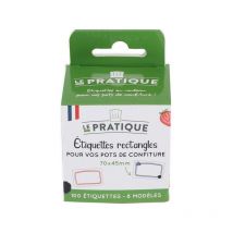 Le Pratique - Etiqueta adhesiva para mermeladas/conservas - fácil desmoldeo - 8 modelos, caja de 100
