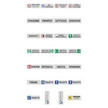 Stamplast - Etiqueta de señalización de baño para hombre / mujer discapacitados