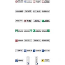 Etiqueta señalética baño hombres 15x5