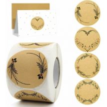 Etiquette Confiture, Etiquette Autocollantes Ronde, Autocollants Faits À La Main, Autocollant Papier Kraft, Facile À Écrire Et À Déchirer Cadeau, Diy