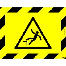 Rs Pro - Etiquette danger, avec pictogramme : Risque de chute, Auto-adhésif ( Prix pour 1 )