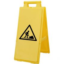 Etiquette danger, avec pictogramme : Travail en cours ( Prix pour 1 )