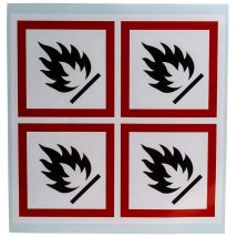 Rs Pro - Etiquette danger ' ghs Flammable ' ( Prix pour 1 )