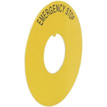 Plaquette de repérage Baco 224176 (ø) 60 mm emergency stop jaune 1 pc(s)