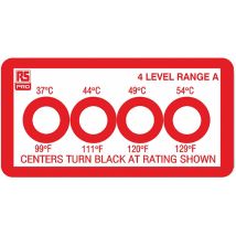 Tiquette thermosensible Rs Pro 37°C à 54°C 4 niveaux