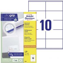 Avery Zweckform - Avery-Zweckform 3425 Etiquette universelles 105 x 57 mm papier blanc 1000 pc(s) fixation permanente imprimante à jet de
