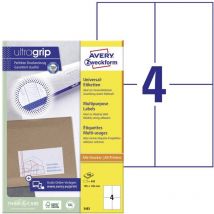 Avery Zweckform - Avery-Zweckform 3483 Etiquette universelles 105 x 148 mm papier blanc 400 pc(s) fixation permanente imprimante à jet de - blanc