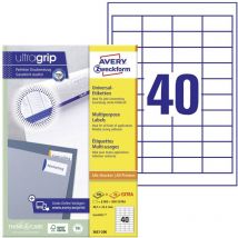Avery-Zweckform 3657 Etiquette universelles 48.5 x 25.4 mm papier blanc 4000 pc(s) fixation permanente imprimante à jet