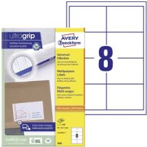 Avery Zweckform - Avery-Zweckform 3660 Etiquette universelles 97 x 67.7 mm papier blanc 800 pc(s) fixation permanente imprimante à jet de
