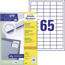 Avery-Zweckform 3666 Etiquette universelles 38 x 21.2 mm papier blanc 6500 pc(s) fixation permanente imprimante à jet d