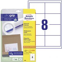 Avery Zweckform - Avery-Zweckform 4782 Etiquette universelles 97 x 67.7 mm papier blanc 240 pc(s) fixation permanente imprimante à jet de