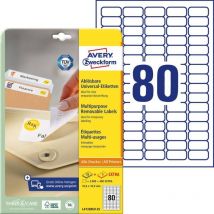 Etiquette universelles Avery-Zweckform L4732REV-25 35.6 x 16.9 mm papier blanc 2400 pc(s) décollable - blanc