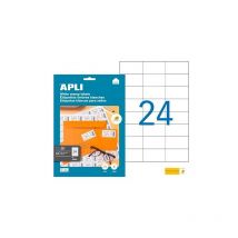 Etiquettes adresse jet d'encre, laser et copieur 70 x 37 mm Apli blanche - Boîte de 240