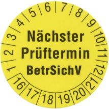 Étiquettes de contrôle Ø 15 mm (250) jaune – Quincaillerie – Largeur, Longueur
