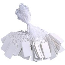 étiquettes suspendues 190PCS Étiquettes de marquage blanches Étiquettes de prix Étiquettes de prix Étiquettes d'affichage avec ficelle de suspension