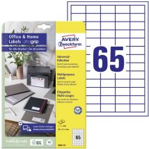 Avery-Zweckform 3666-10 Etiquette universelles 38 x 21.2 mm papier blanc 650 pc(s) fixation permanente imprimante à jet - blanc