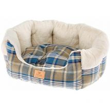 Ferplast - etoile Couchette en tissu et fourrure écologique pour chiens et chats. Tailles variées.. Variante 6 - Mesures: 72 x 62 x h 22 cm - Bleu