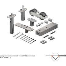 Acc. SF-A128D Pour 3ème et 4ème Porte - star fold xl - Set. d'accessoires pour portes coulissantes pliantes jusqu'à 6 vantaux max. 125 Kg. Sans guide