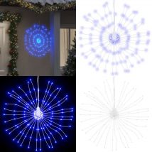 Vidaxl - toile rayonnante de Noël 140 led bleu 17 cm - Décoration De Noel - Éclairage Festif - Guirlande Lumineuse - Étoiles Lumineuses - Décoration