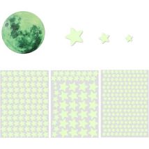 Choyclit - Etoiles Phosphorescentes Plafond Stickers Fluorescents Ciel ÉToilÉ Autocollants Fluorescents Dans Le Noir Amovible Autocollant Mural