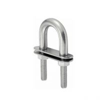 Etrier en U - Avec double plaque - Inox A4 4x62 mm - Boîte de 10