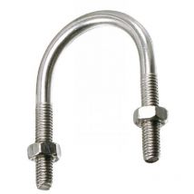 Soporte roscado para tubo iso con tuercas - Ø49 mm Acero Zn - Caja de 10