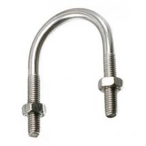 Etrier Inox A2 Fond rond à Tube De 77 Fileté M8/28-2 pièces