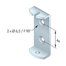 Simu - Etrier Support Moteur T5 72x30 2f6.5 Ent44 + Sachet Vis