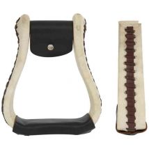 Staffe western in cuoio crudo - Nero