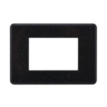 AN87324 Plaque fine 3P en noir brillant brillant compatible avec Bticino Axolute Air - Ettroit