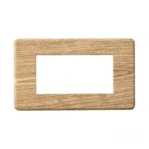 AN87405 Plaque fine 4P série Moon couleur bois foncé compatible avec Bticino Axolute Air - Ettroit