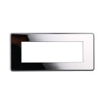 AN87613 6P Slim Thin Plate aus poliertem Chrom, kompatibel mit Bticino Axolute Air - Ettroit