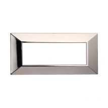 AN90613 6P Plaque Pyramide Série Lune Couleur Chrome Poli Compatible avec Bticino Axolute - Ettroit