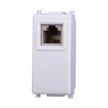 Ettroit - Modulo presa telefonica RJ11, serie Starlight, bianco, compatibile con serie Viamr Plana EV2354