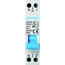 Ettroit - interrupteur magnétique thermique 1P+N 32A 220V 6KA JX153260