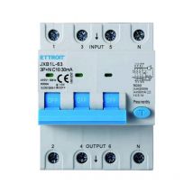 Interrupteur magnétothermique différentiel LIFE-SAVING pour rail DIN 4 MODULES 3P+N 10A C10 380V 30mA 6KA