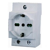 JXDA-05 Prise Schuko - Bypass 16A 220Vac depuis panneau de connexion din 2,5 Modules - Ettroit