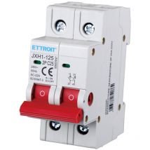 ETTROIT – JX422500 – 2P 25A 230V Lasttrennschalter für Hutschienenmontage – Trennschalter, 2 Pole, 25A, 230V