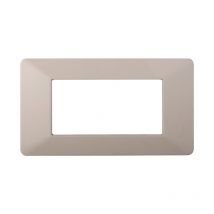Placca serie Starlight, 4 moduli, plastica, sabbia, compatibile con serie Vimar Plana Ettroit EV83409