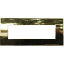 Placca serie Venus, 7 moduli, plastica, oro lucido, compatibile con serie Vimar Arkè Ettroit VA83712