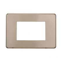 Placca Slim, serie Moon, 3 moduli, plastica, titanio, compatibile con serie BTicino Axolute Air Ettroit AN87308