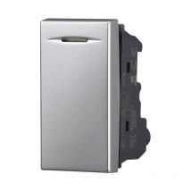 Modulo pulsante, serie Moon, grigio, compatibile con serie BTicino Axolute Ettroit AG1001