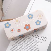 Etui à lunettes, étui à lunettes de soleil, étui à lunettes de soleil, rangement rétro littéraire haut de gamme Blanc