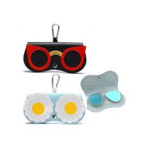 Étui à Lunettes Souple Étui à Lunettes en Cuir Étui à Lunettes de Voyage Portable Étui à Lunettes en Cuir PU Étui à Lunettes avec Boucle à Pression