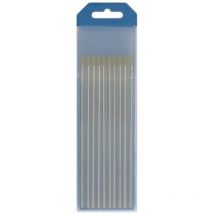 GYS - 10 Électrodes tungstène WL15 ø 1,6mm or (ac/dc)