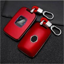 étui de clé de Voiture en Fibre de Carbone, adapté pour Renault Koleos Kadjar Scenic Megane Sandero Espace Clio Captur Kangoo Laguna Talisman , Rouge