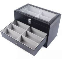 Senderpick - tui pour lunettes de soleil Boîte à montres Étui pour montres Boîte à bijoux et 12 rangements pour lunettes de soleil